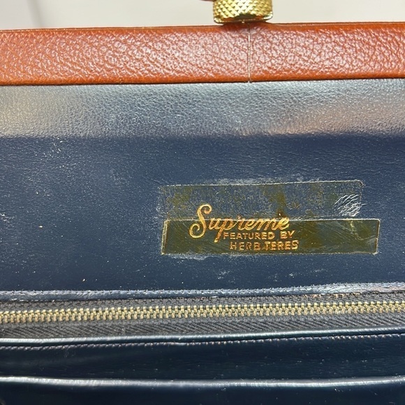 Vintage 1950’s Supreme Large Structured Leather Handbag - Picture 10 of 14